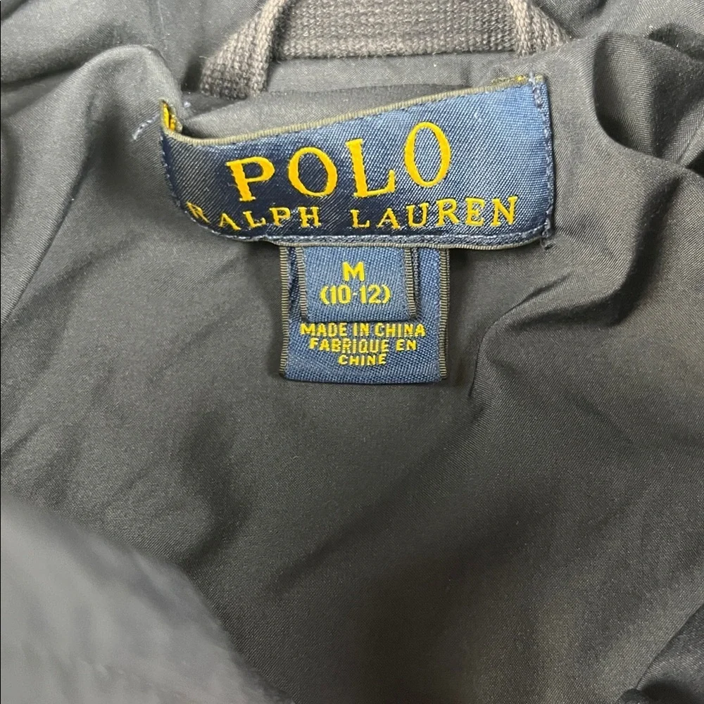 Polo by Ralph Lauren Blue Quilted Kids Jacket Size: Medium(8-10)